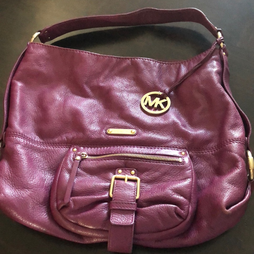Michael Kors Vintage Leather Hobo Shoulder Bag